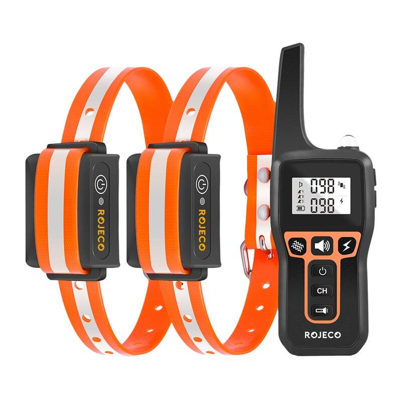 zgardă de dresaj pentru câini Rojeco PD5291000m Colier de dresaj pentru câini cu 2 coliere