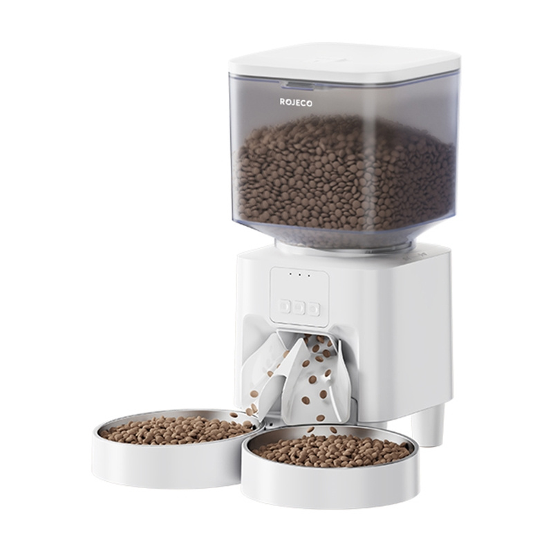 dozator automat de hrană Rojeco 4.5L Alimentator automat pentru animale de companie WiFi Version Dou