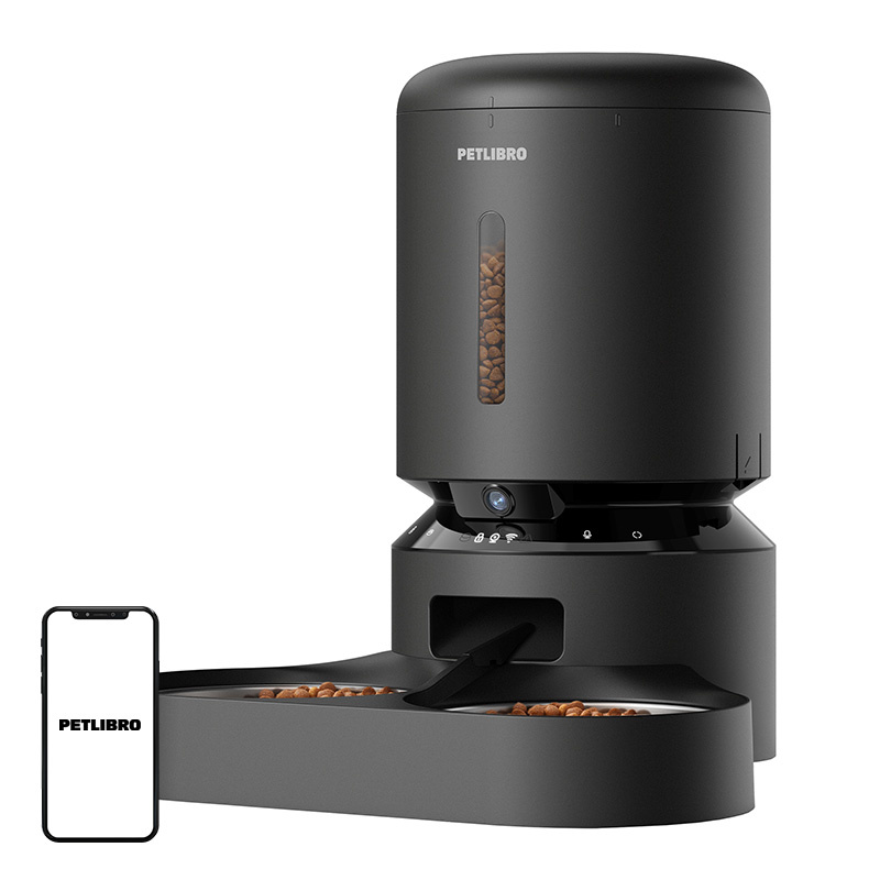 dozator automat de hrană Petlibro Granary dozator de kama cu cameră și bol dublu