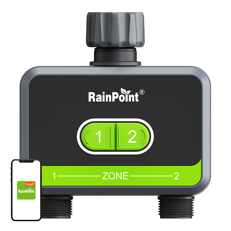 sistem de irigare inteligent Controler de irigare cu 2 zone RainPoint cu aplicație