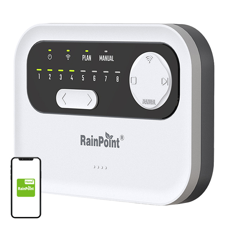 sistem de irigare inteligent RainPoint WiFi controler de aspersoare cu 8 zone