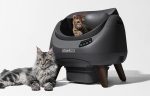 litieră automată Catlink Open X negru/gri – recunoastere pisici si rapoarte de sanatate