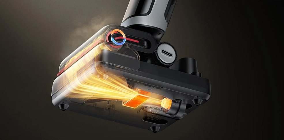 Sistemul intern de curatare si aspirare al aspiratorului vertical cu spalare Dreame H15 Pro Heat
